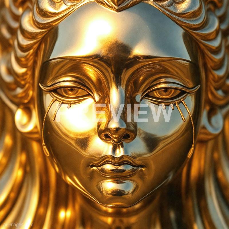 13330 - golden-tears-a-metallic-statue-reflecting-light-its-e_250705085106_00001